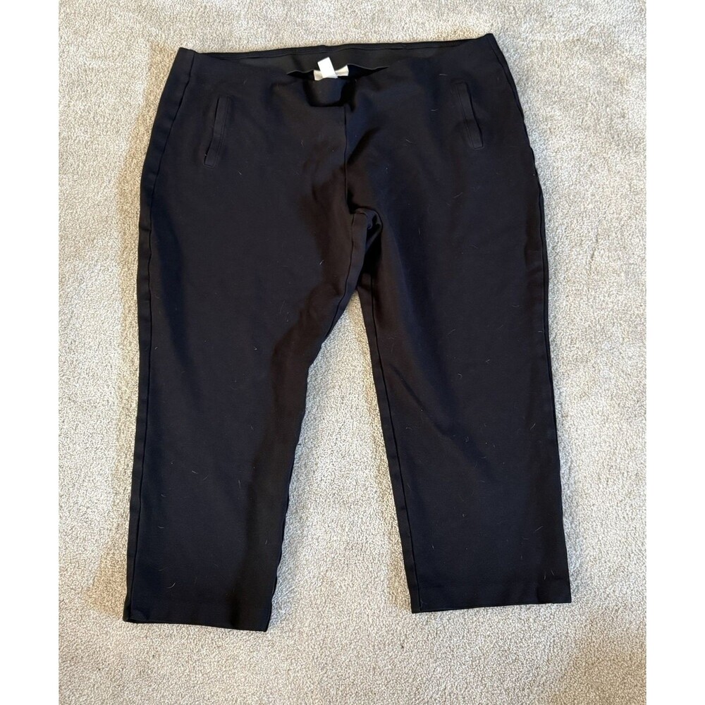 Chicos  size 4 Women's Pull On Pants Black Size 20 XXL